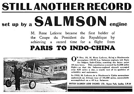 British Salmson - Manhoussin Monoplane 1933 F-AJUL               