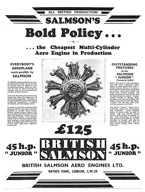British Salmson Bold Policy                                      