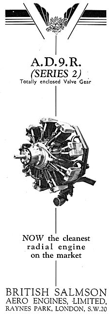 British Salmson AD9R Series Aero Engine                          