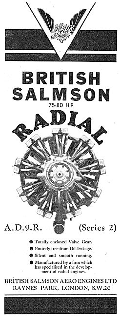 British Salmson AD9 Radial Aero Engine                           