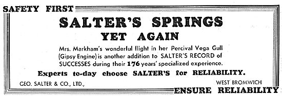 Salter's Springs - Beryl Markham                                 