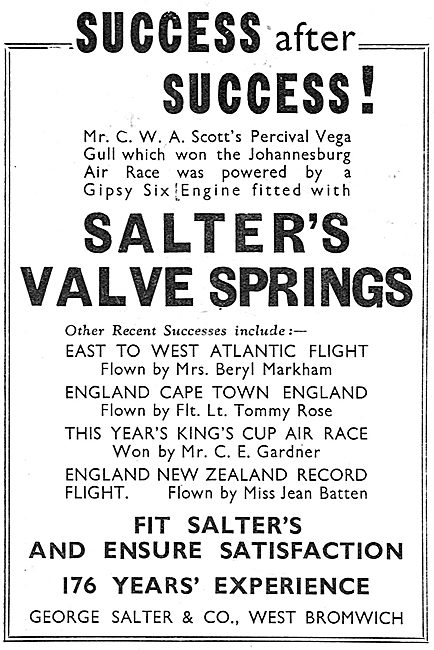 Salter's Aero Engine Valve Springs                               