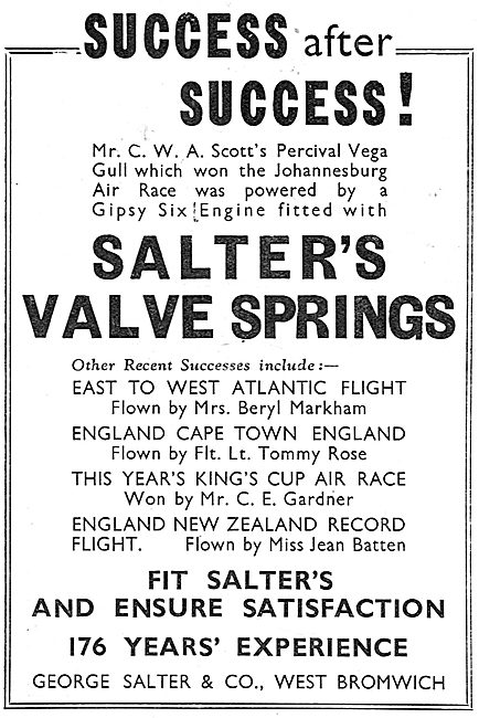 Salter's Aero Engine Valve Springs                               