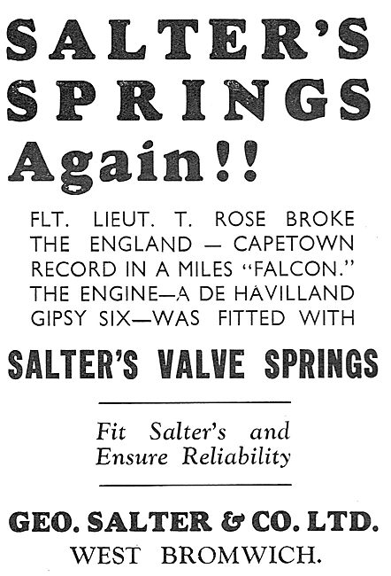 Salter's Valve Springs                                           