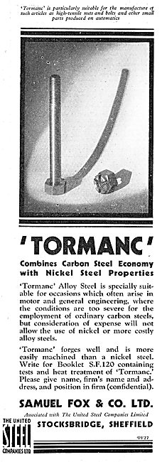 Samuel Fox - Tormanc Alloy Steel.                                