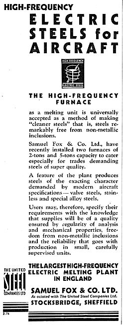 Samuel Fox High Frequency Electric Steels                        