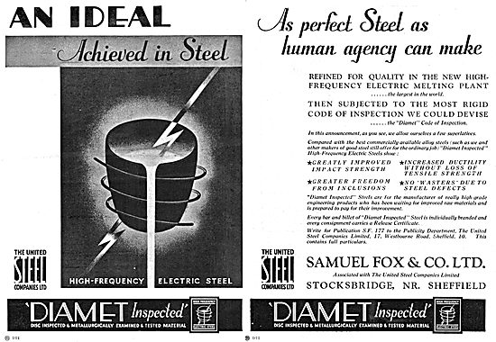 Samuel Fox - United Steel - DIAMET High Frquency Electric Steel  