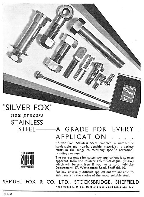 Samuel Fox Silver Fox Stainless Steel                            