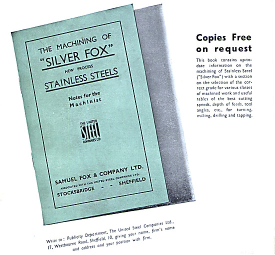 Samuel Fox Silver Fox Stainless Steels                           