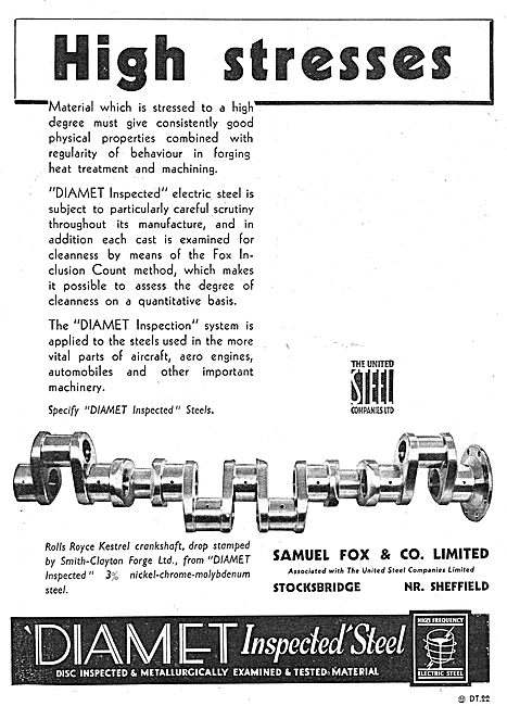 Samuel Fox Electric Steel. DIAMET Inspected                      