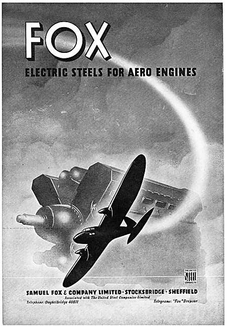 Samuel Fox Electric Steels For The Aircraft Industry             