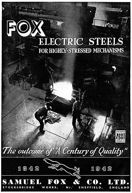 Samuel Fox Electric Steels For The Aircraft Industry             