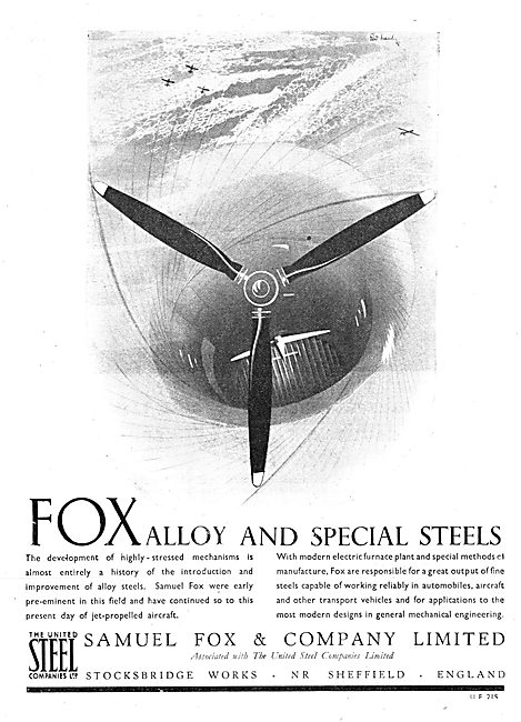 Samuel Fox Alloys & Special Steels                               