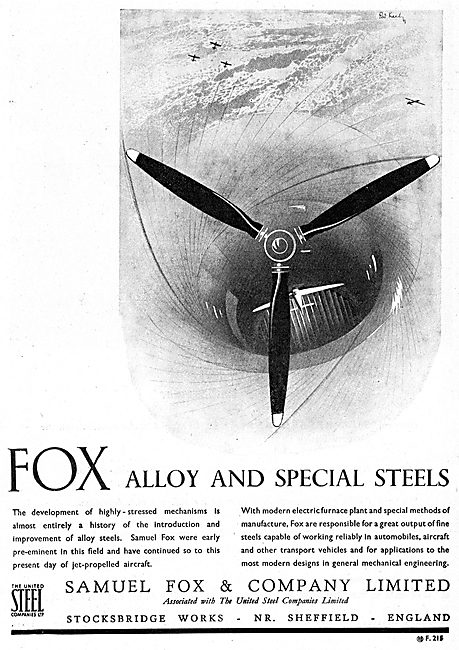 Samuel Fox & Co : Alloy & Special Steels                         