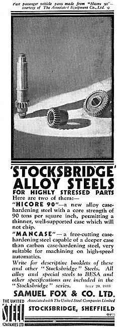 Samuel Fox Stocksbridge Alloy Steels                             