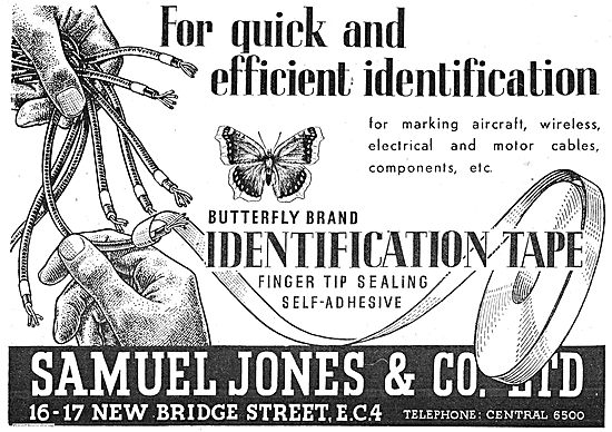 Samuel Jones Butterfly Brand Aircraft Cable Identification Tape  