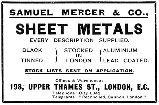 Samuel Mercer & Co - Sheet Metal Suppliers                       