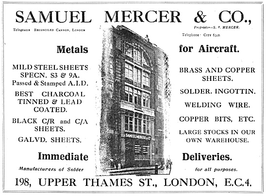Samuel Mercer & Co - Sheet Metal Suppliers                       