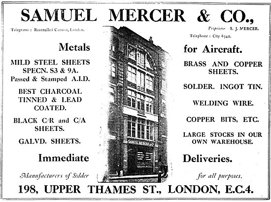 Samuel Mercer & Co - Sheet Metal Suppliers                       