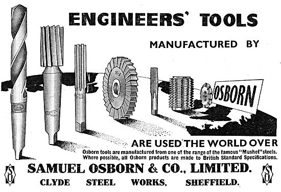 Samuel Osborn. Clyde Steel Works. Engineers Tools                