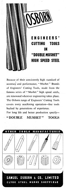 Samuel Osborn. Clyde Steel Works. Engineers Tools                