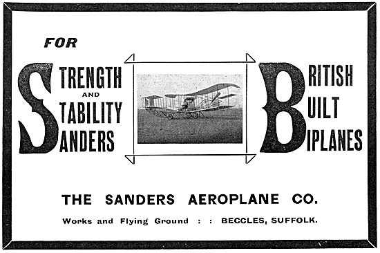 Sanders Aeroplanes 1911                                          