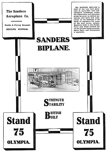 The Sanders Aeroplane Co. Sanders Biplane                        