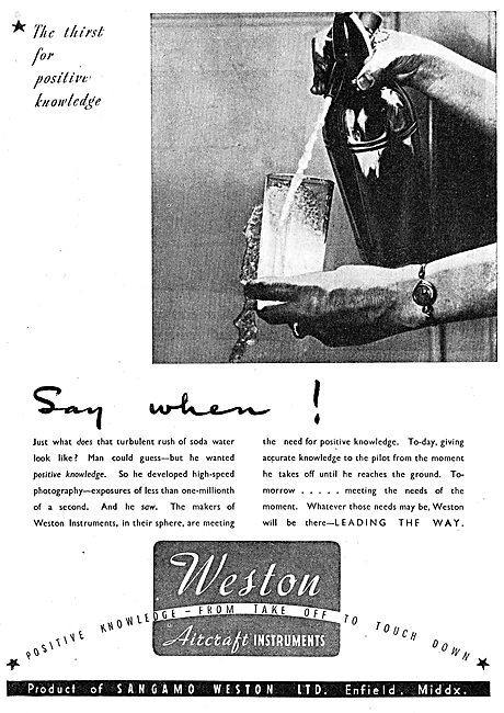 Sangamo Weston. Weston Aircraft Instruments 1942                 