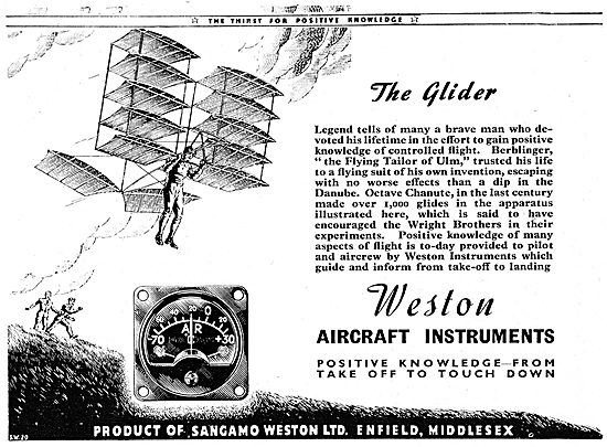 Sangamo Weston. Weston Aircraft Instruments 1943                 