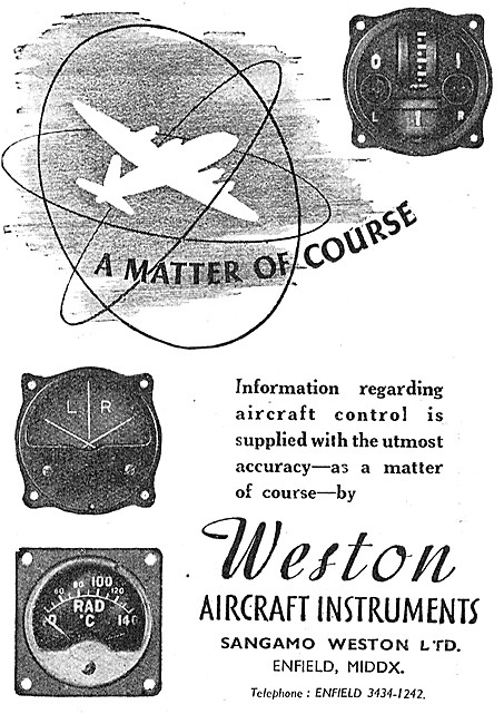 Sangamo Weston. Weston Aircraft Instruments                      