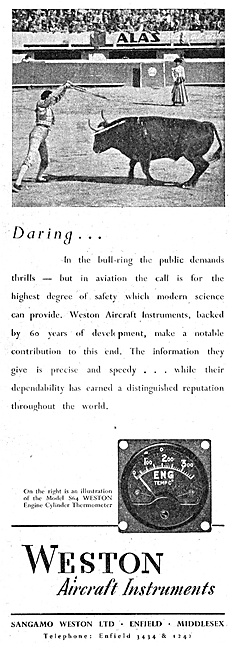 Sangamo Weston. Weston Aircraft Instruments                      