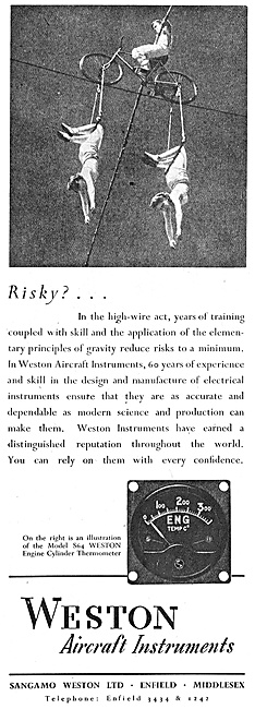 Sangamo Weston. Weston Aircraft Instruments                      