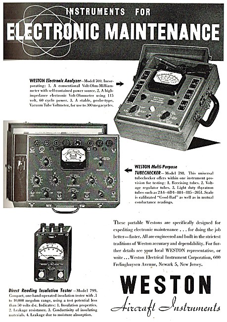 Weston Aircraft Instruments - Weston Electronic Test Equipment   