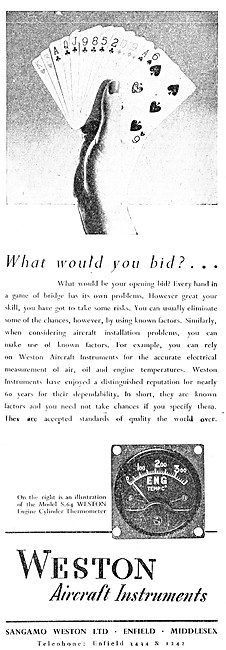 Sangamo Weston. Weston Aircraft Instruments                      