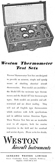 Sangamo Weston. Weston Aircraft Instruments                      