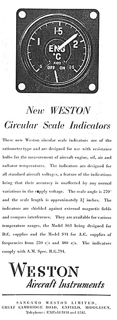 Sangamo Weston. Weston Aircraft Instruments                      