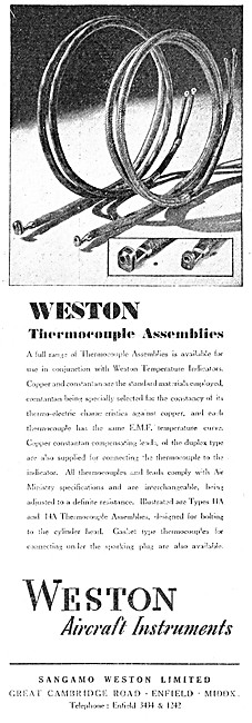 Sangamo Weston. Weston Aircraft Instruments                      