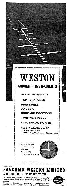 Sangamo Weston Aircraft Control Surface Position Indicators      