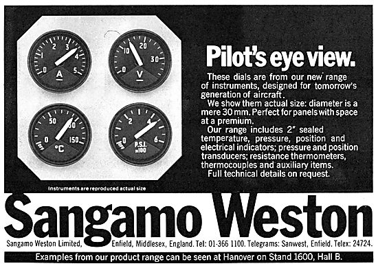 Sangamo Weston Engine Instruments                                