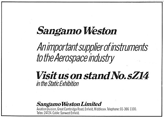 Sangamo Weston. Weston Aircraft Instruments                      