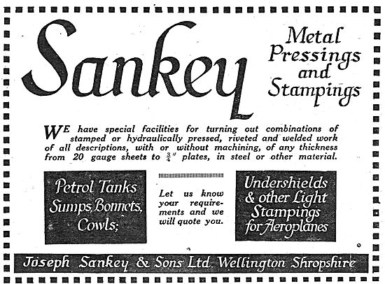 Sankey Presswork For Aeroplanes                                  