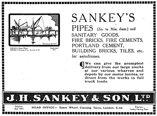 Sankey Building Supplies 1918 Advert                             