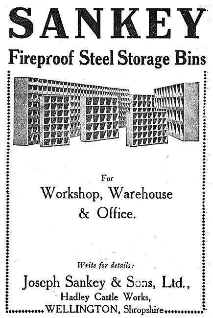 Sankey Fireproof Steel Storage Bins For Workshops                