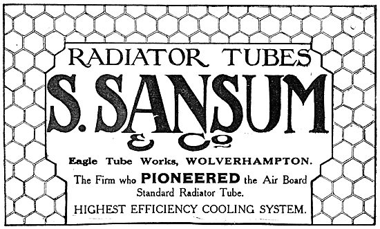 Sansum Aircraft Engine Radiator Tubes                            