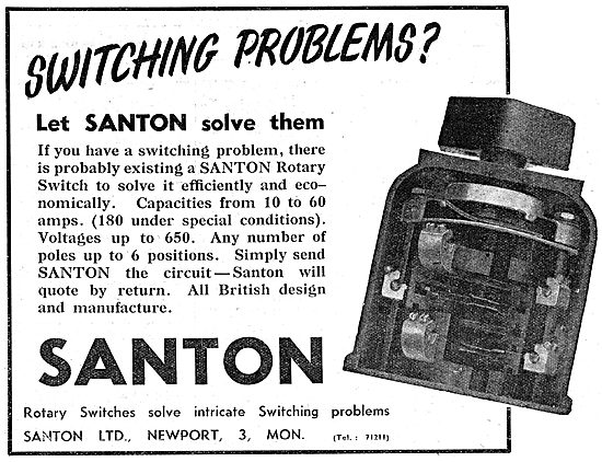 Santon Industrial Electrical Switches 1943                       