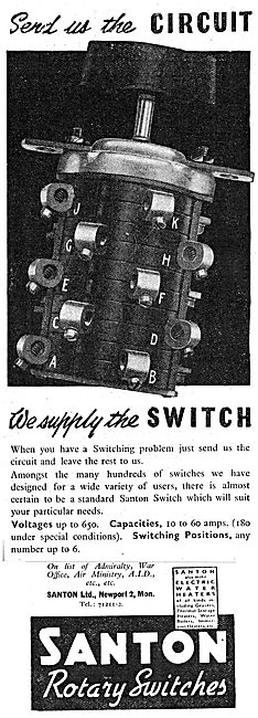 Santon Industrial Rotary Electrical Switches 1943                