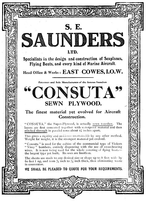 S.E. Saunders  - Consuta Sewn Plywood                            