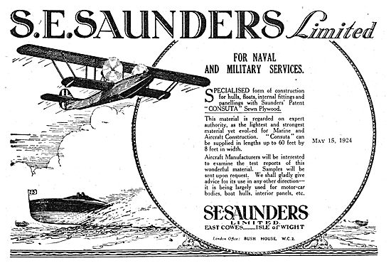 S.E.Saunders - Aircraft Constructors                             