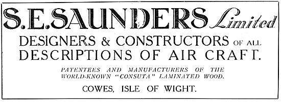 S.E. Saunders  - Designers & Constructors Of  Aircraft           