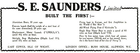 S.E. Saunders  - Achievements                                    